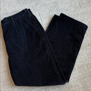 L.L. Bean Women's Dark Blue Navy Corduroy Pants 18